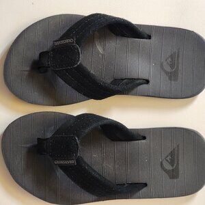 Kids Quiksilver Black Flip-Flops – Unisex